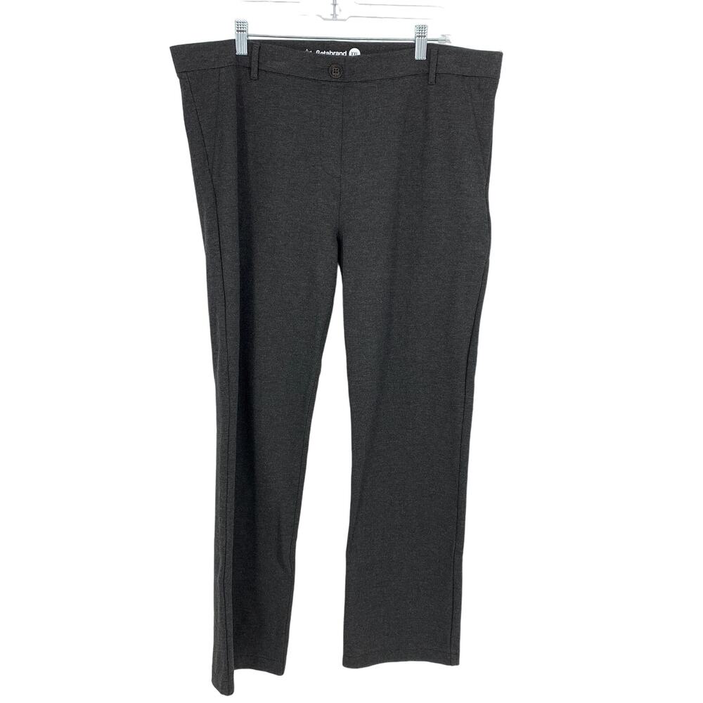 Betabrand Straight Leg Classic Dress Pant Yoga Pant Womens XXL Dark Gray Stretch